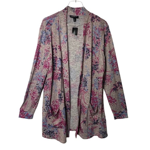 Lane Bryant open front cardigan sweater floral NWT size 18/20 - Picture 1 of 9